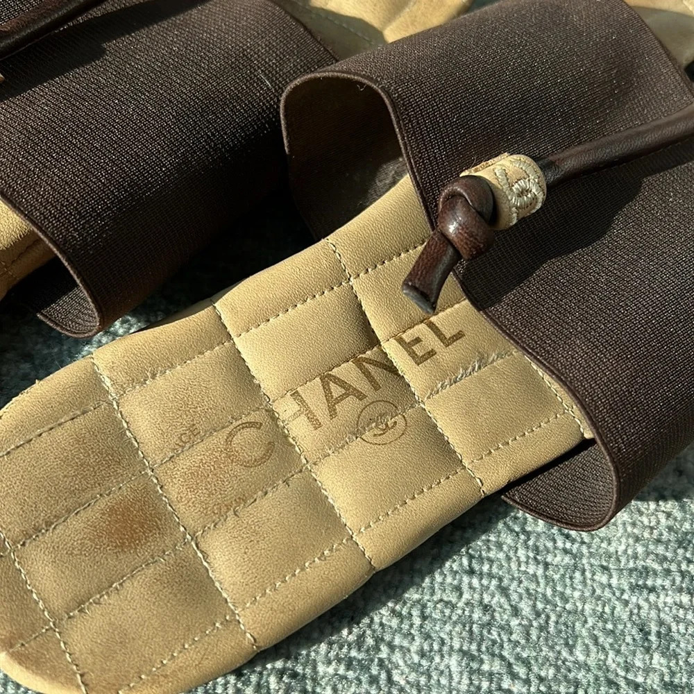 Vintage Chanel Brown CC Sandal - Picture 4 of 6